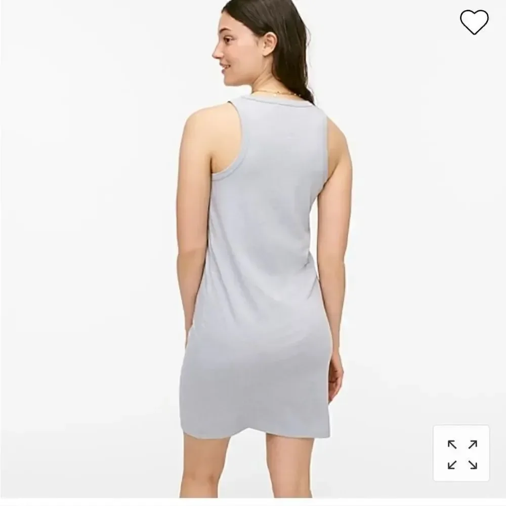 NWT J CREW High Neck Tank Dress Grey